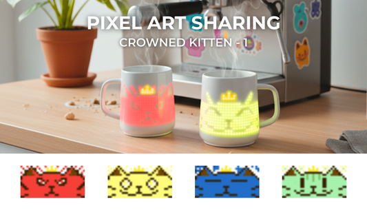 Unlock the Cuteness: Get the "Crowned Kitten" Pixel Art for Your Smart Mug