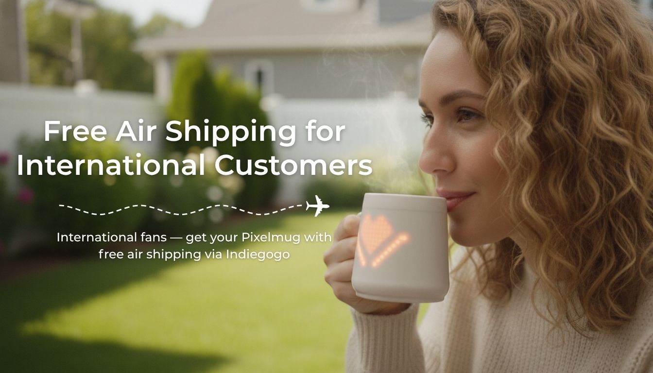 Your  Smart Mug Now Free Air Shipping for Indiegogo Orders