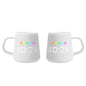 PixelMug left and right hand cup set on white background
