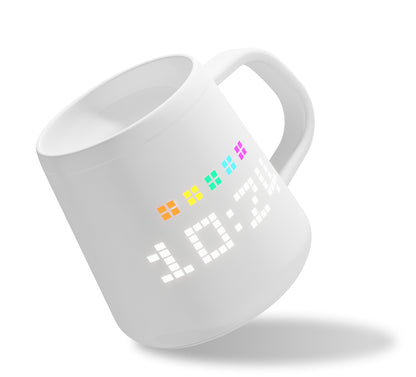 PixelMug smart cup with customizable pixel display
