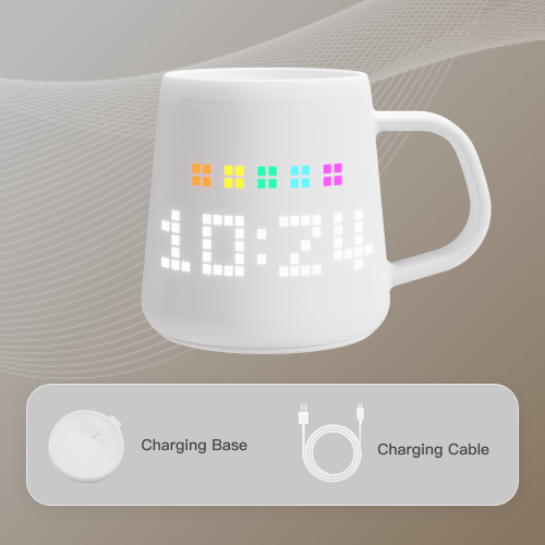 PixelMug product packaging contents including accessories