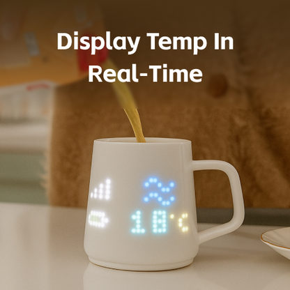 Real-time temperature sensing feature of PixelMug smart mug