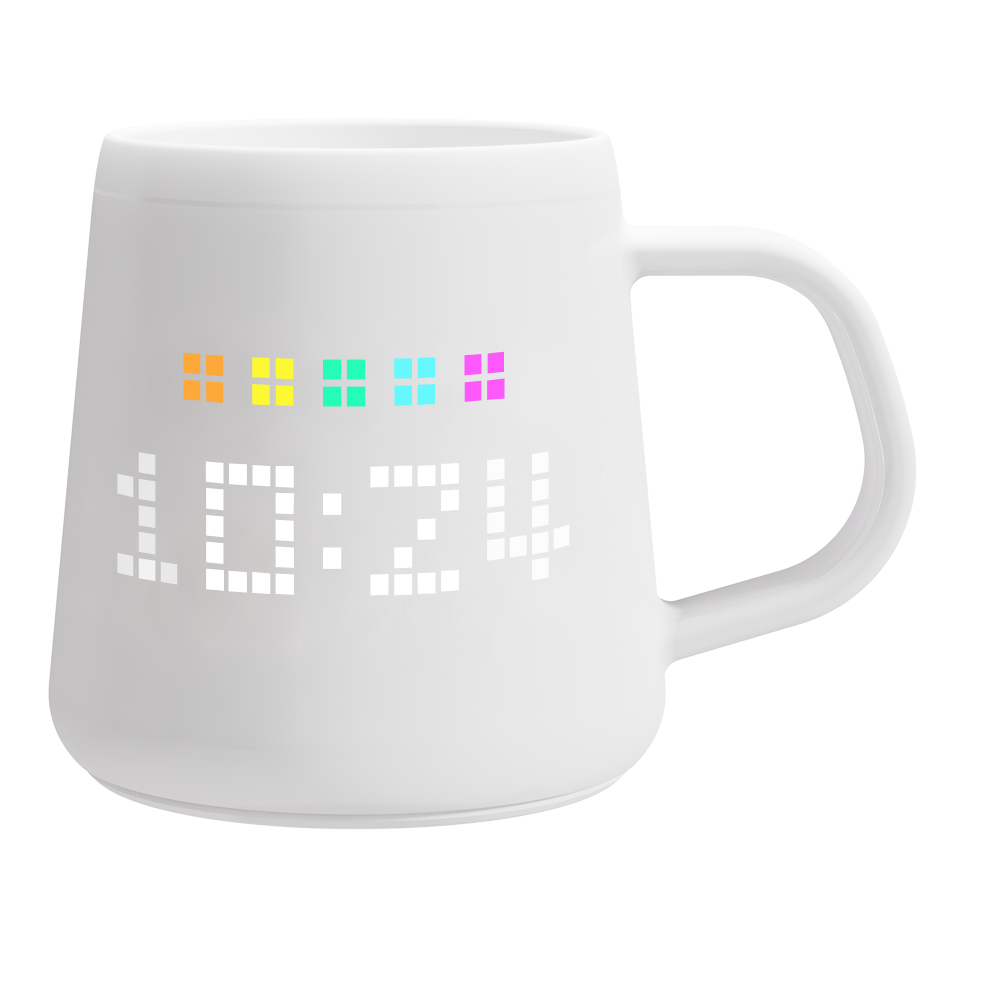 Front view of right-hand version of PixelMug