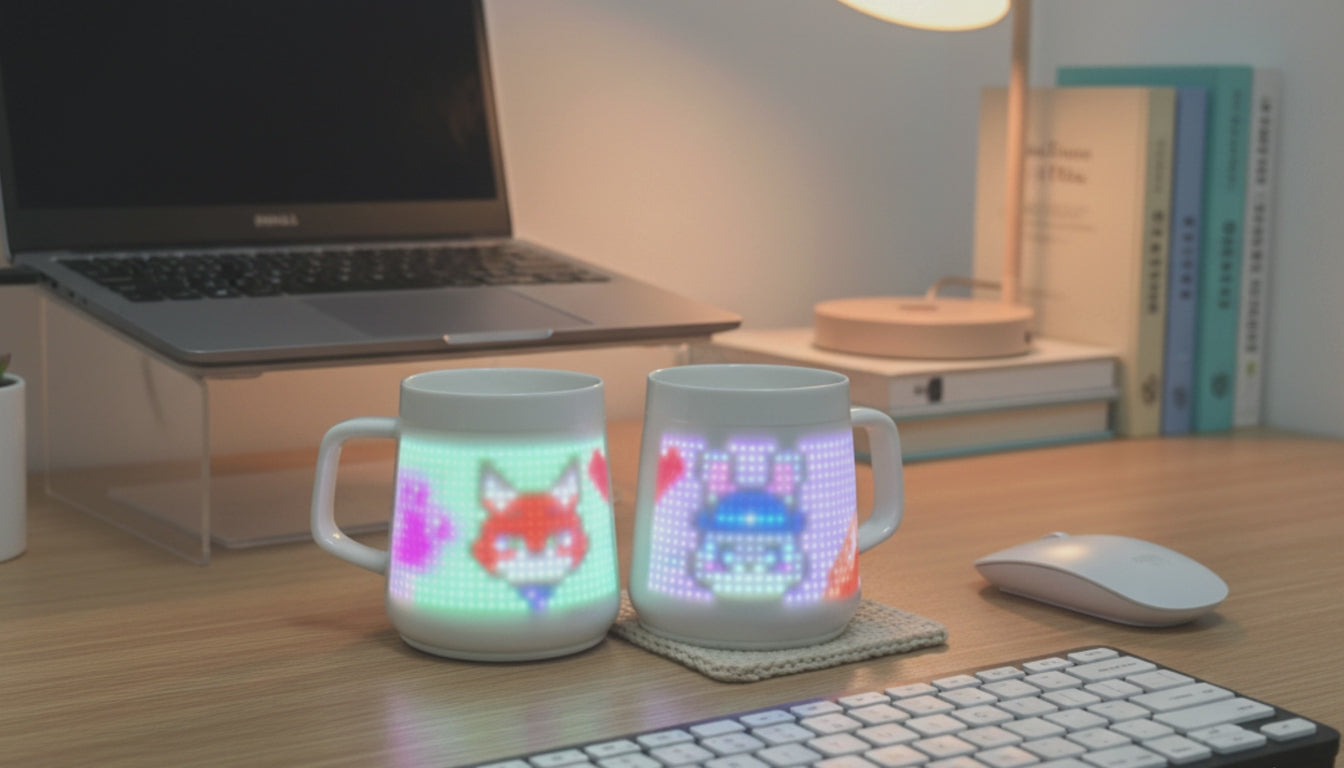 Load video: Carousel showing community-created pixel art and animations on Pixel Mug